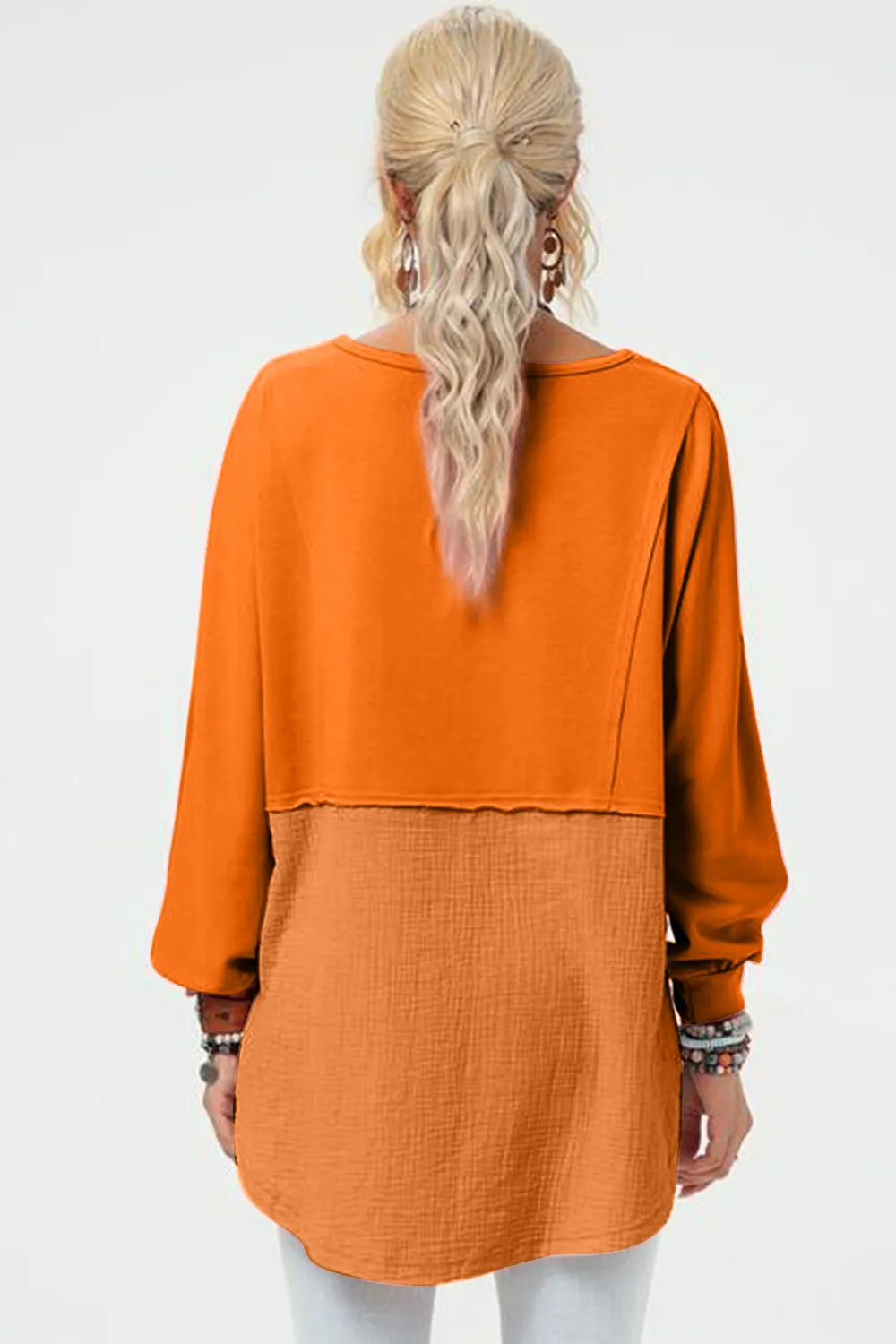 Full Size Long Sleeve High-Low T-Shirt, image 4