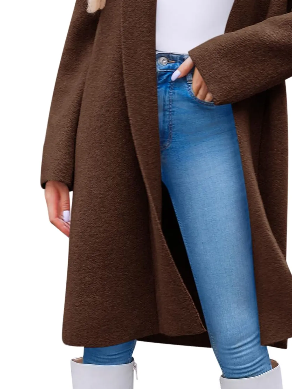 Open Front Longline Coat, image 4