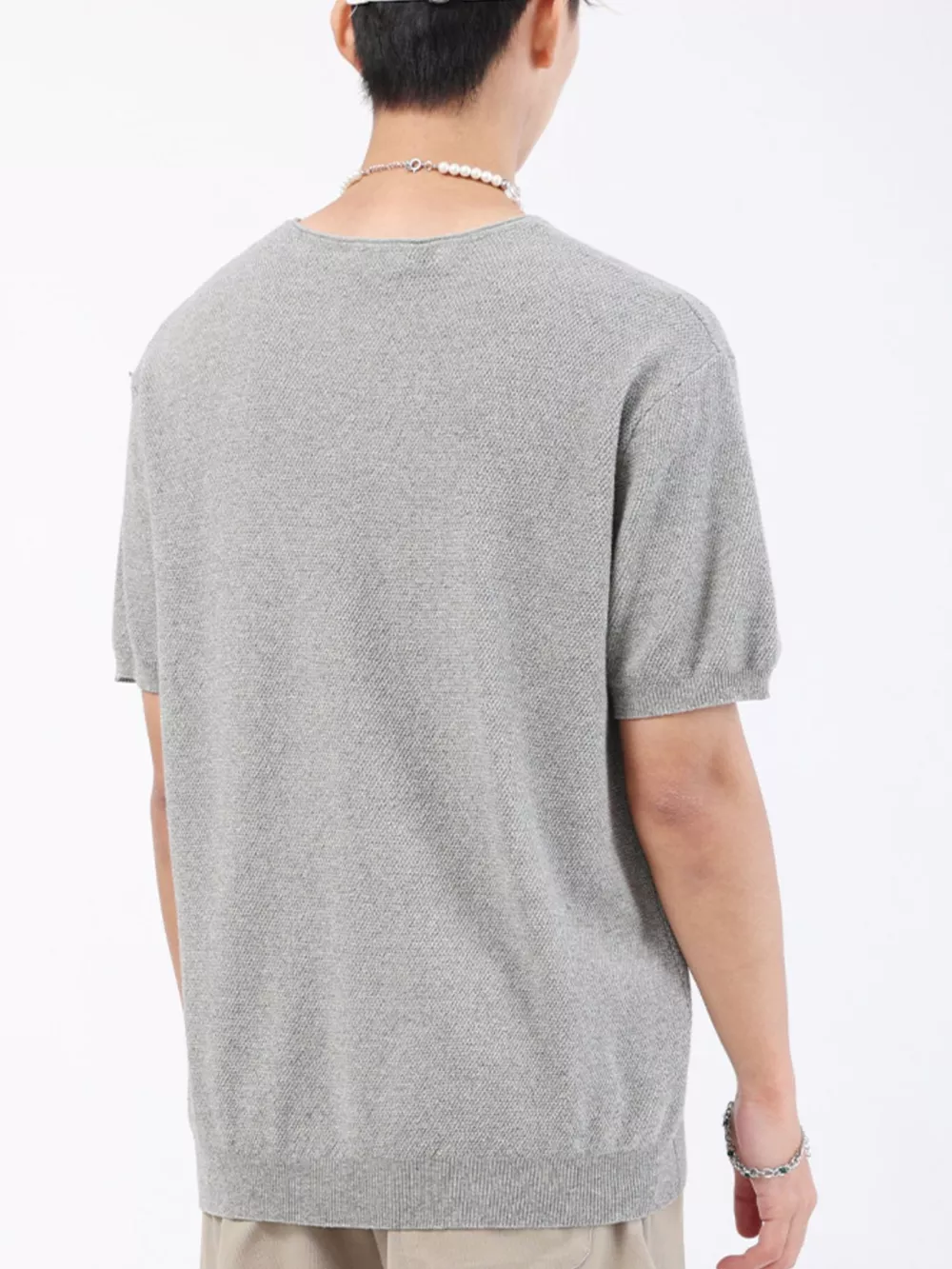 Men's Plus Size Casual Knit Short Sleeve T-Shirt, image 4