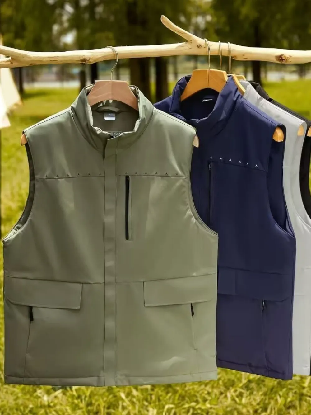 Men's Full Size Zip Up Vest Plus Size, image 2