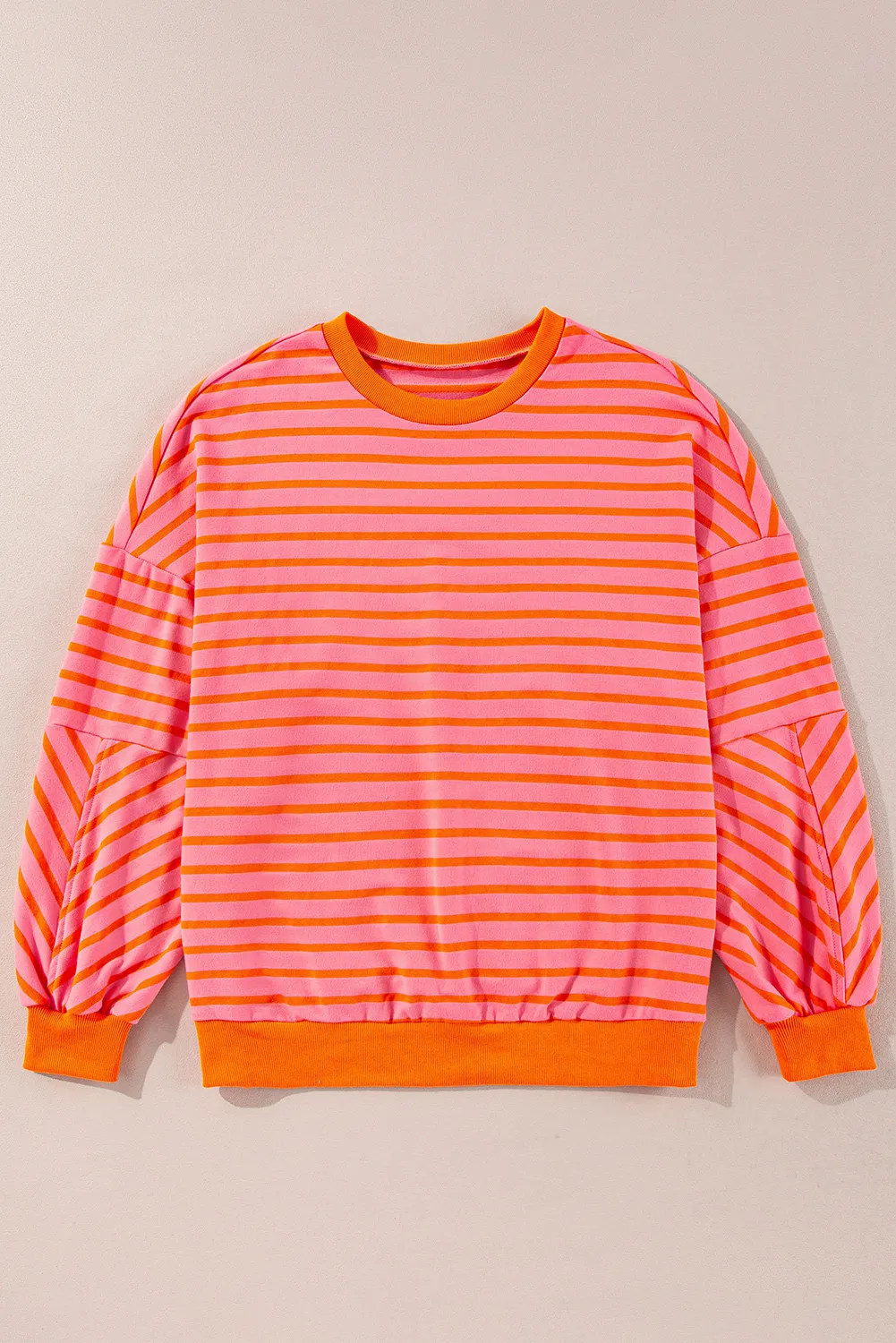 Striped Dropped Shoulder Long Sleeve Sweatshirt, image 5