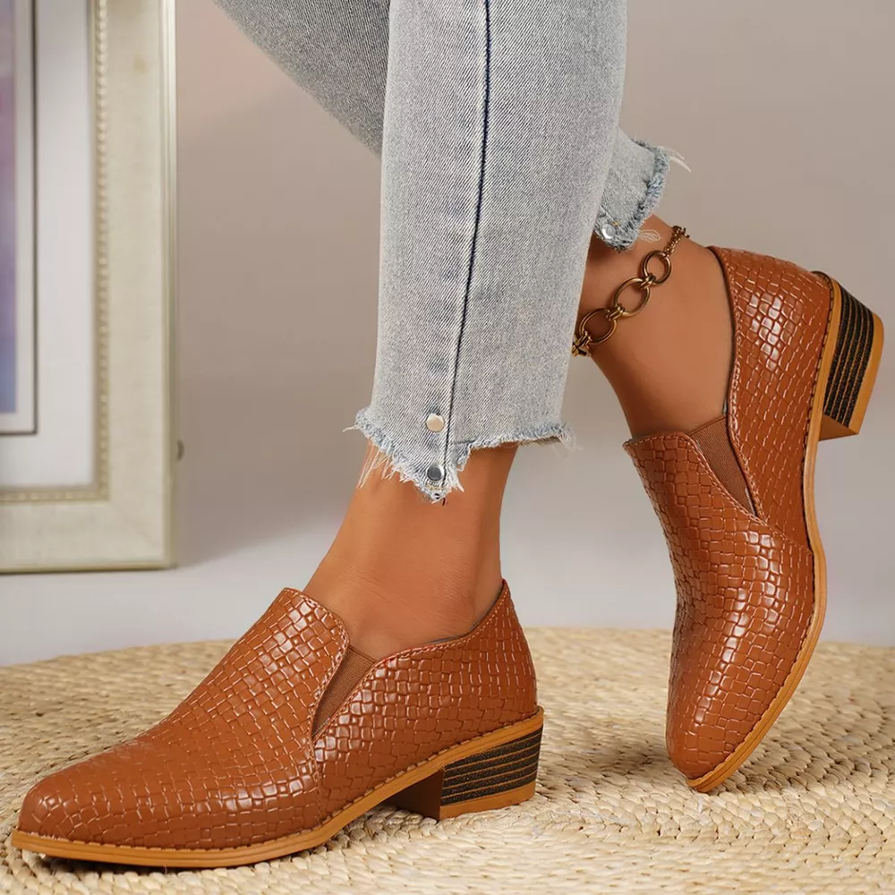 Point Toe Block Heels Loafers, image 9
