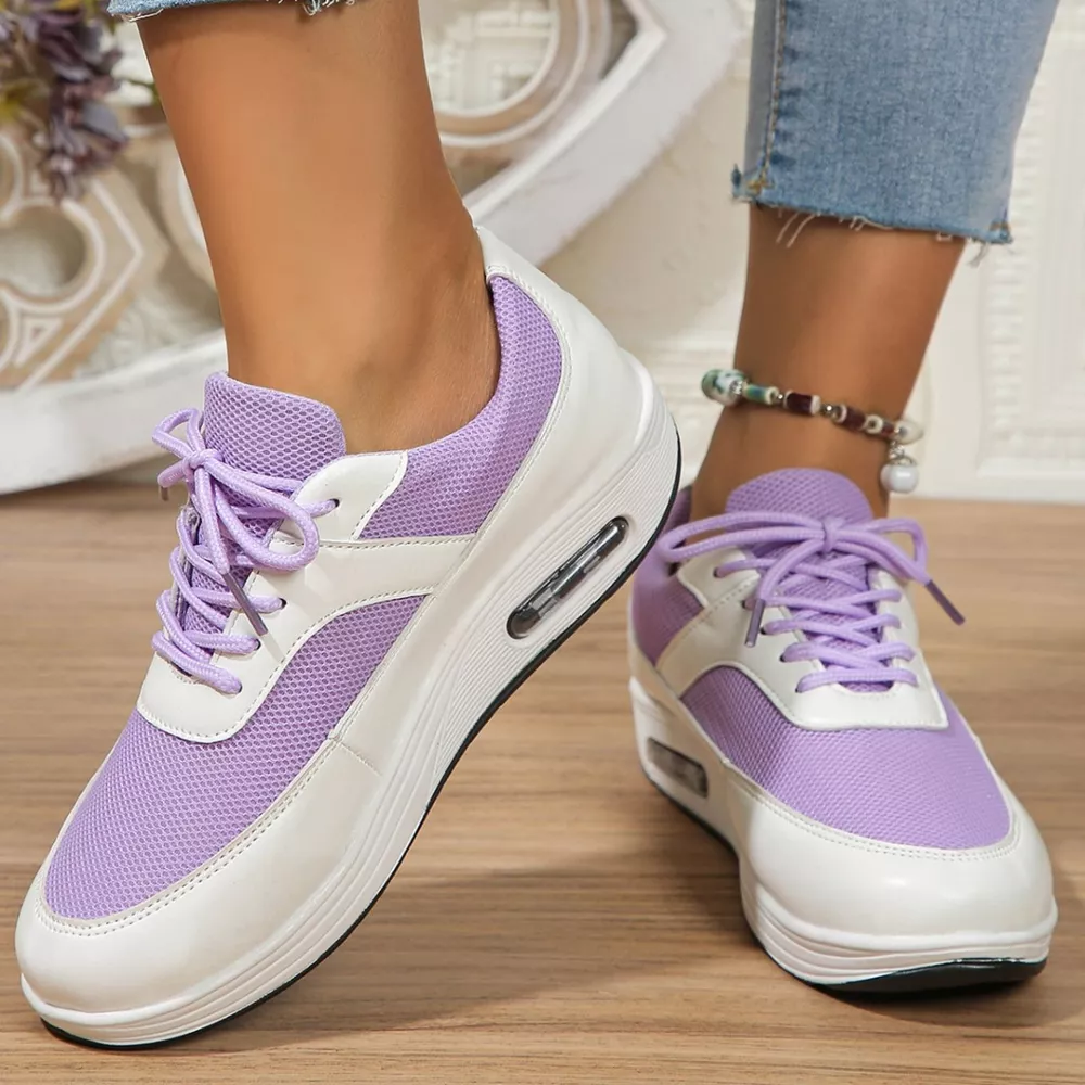 Lace Up Wedge Sneakers, image 7