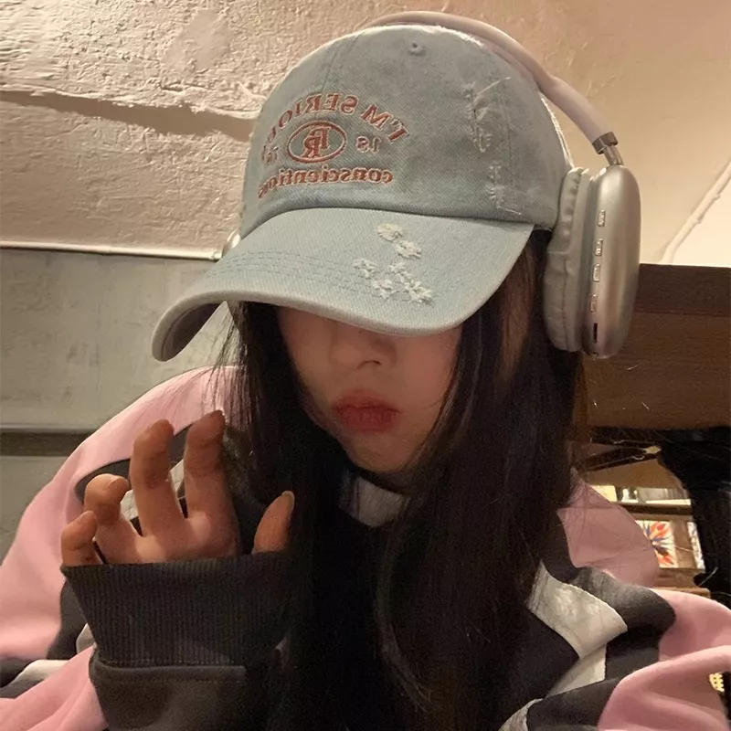 Embroidered Distressed Baseball Cap, image 2
