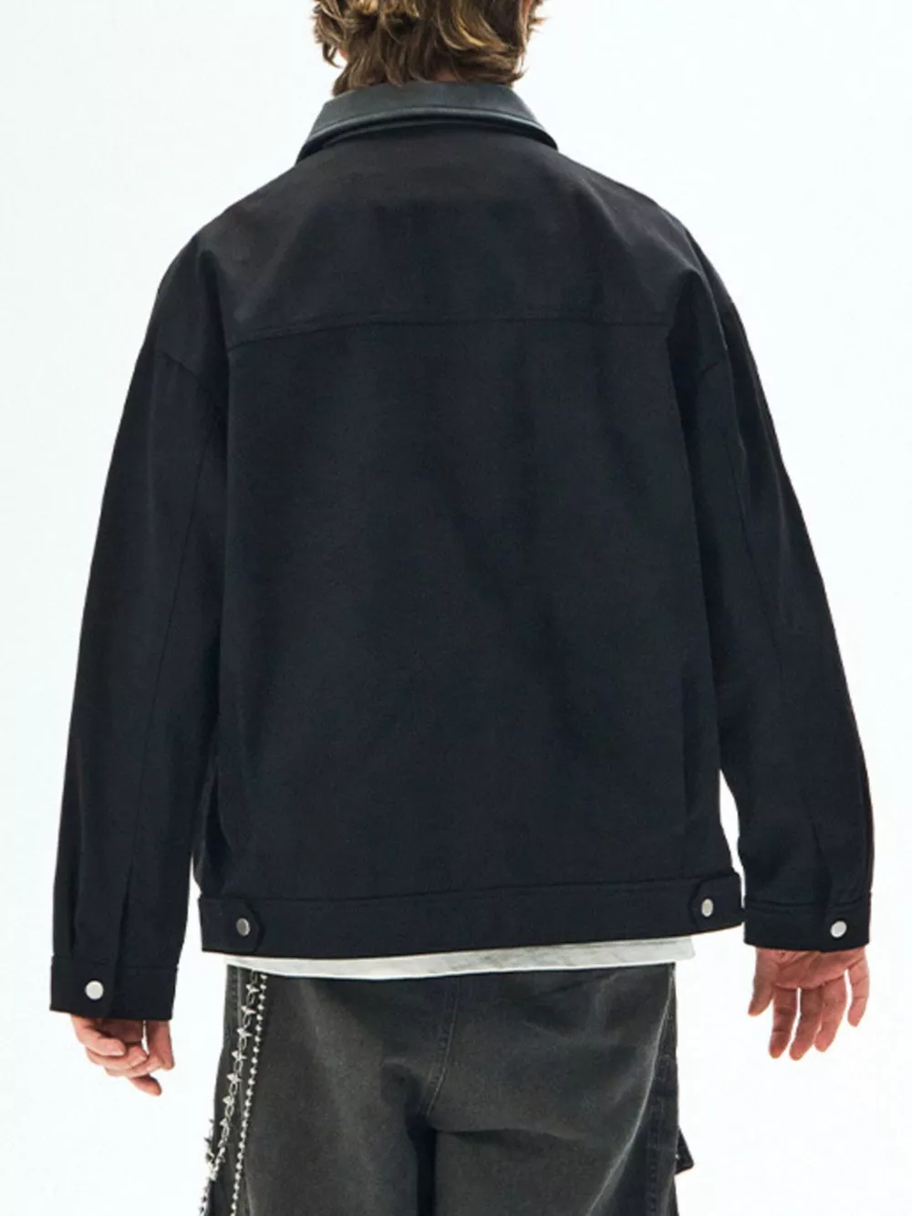 Men's Plus Size Snap Down Long Sleeve Jacket, image 12