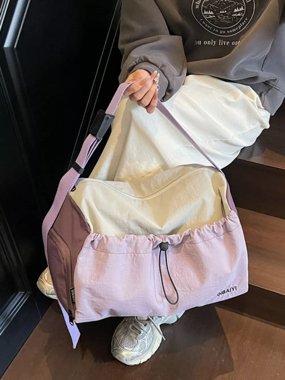 Lightweight Drawstring Closure Travel Bag, image 8