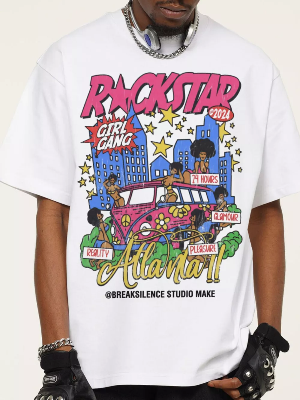 Men's Rockstar Graphic Short Sleeve T-Shirt, image 5