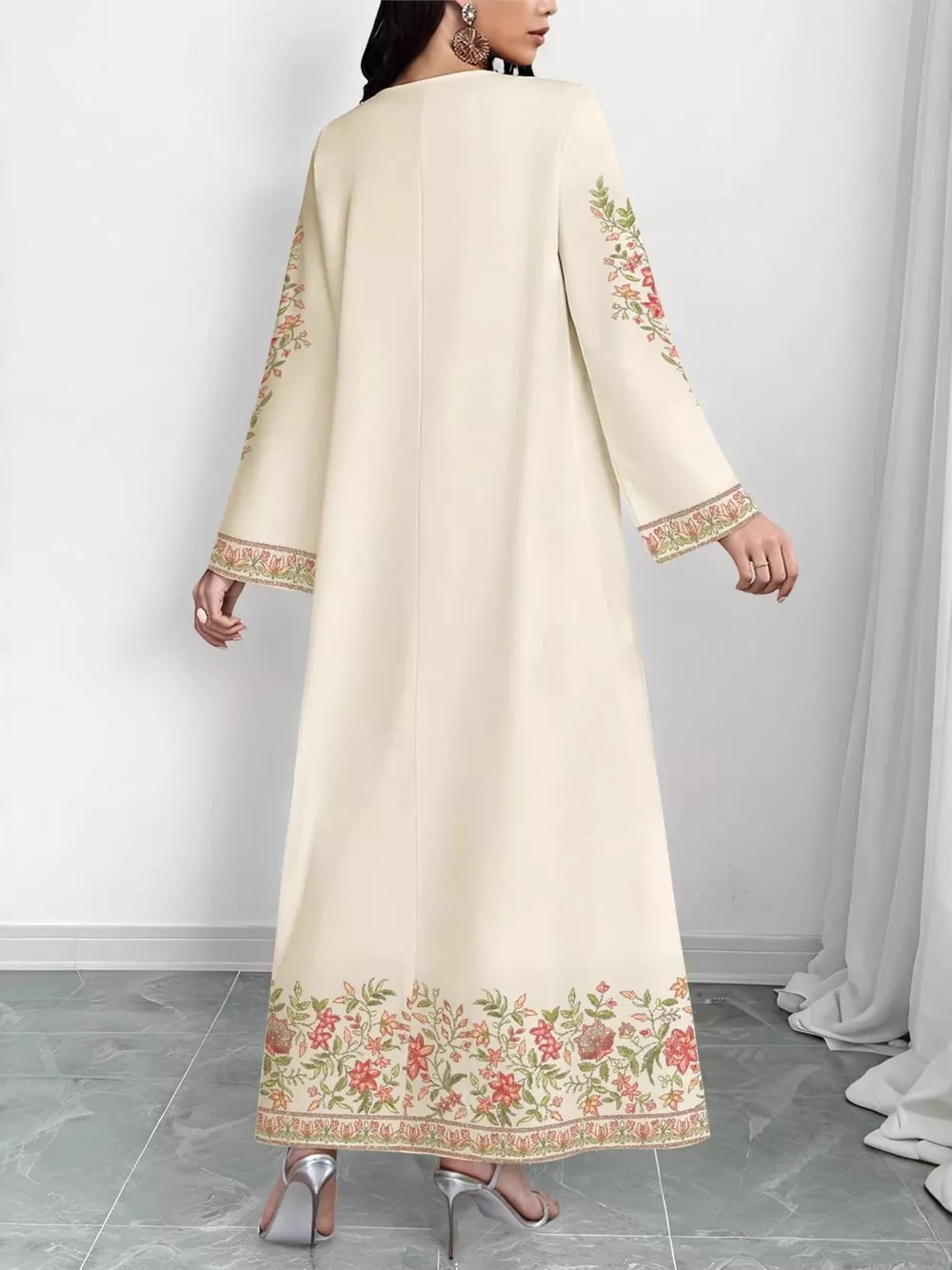 Floral Long Sleeve Maxi Dress, image 4