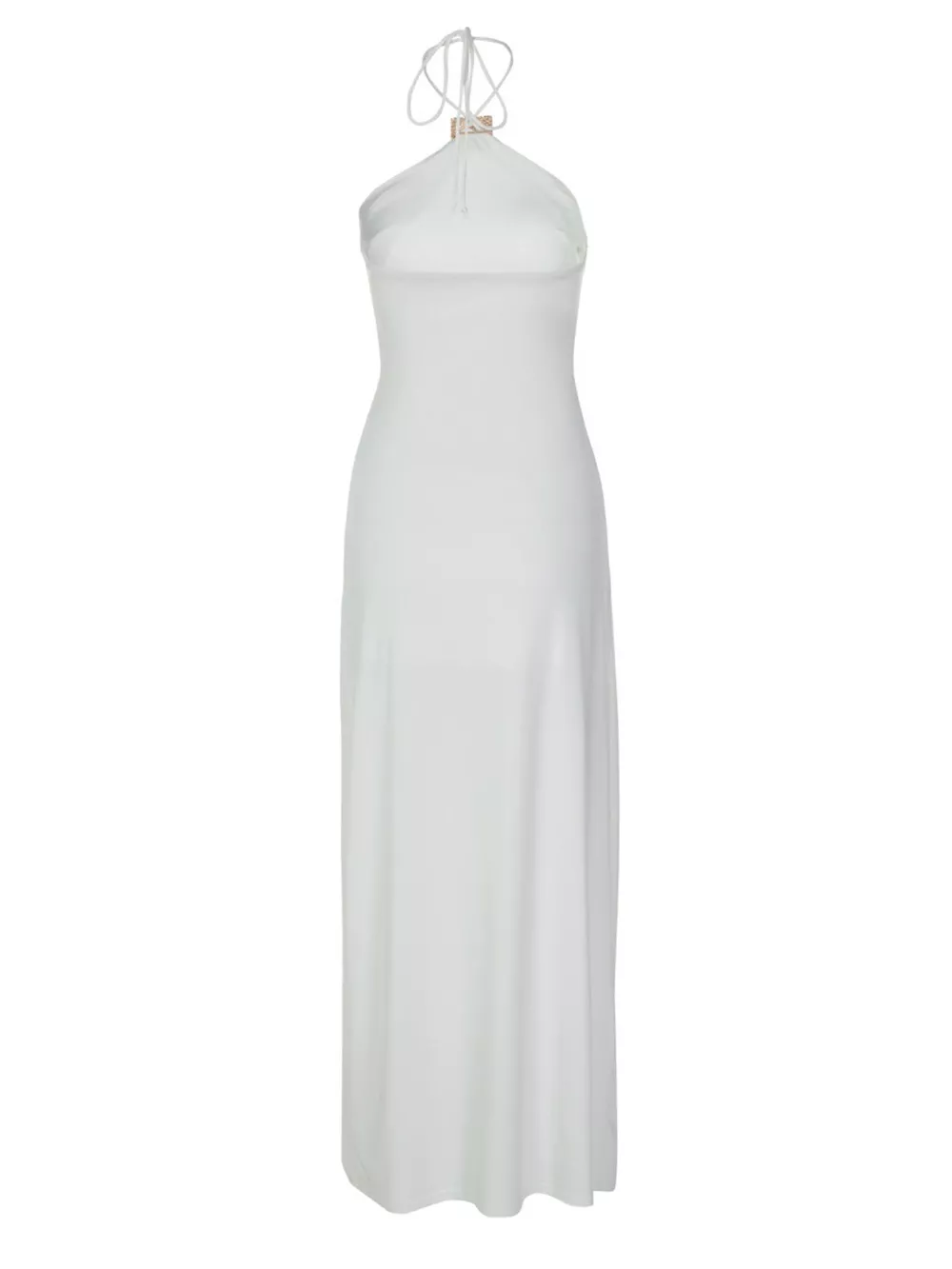 Backless Ruched Halter Neck Maxi Dress, image 7