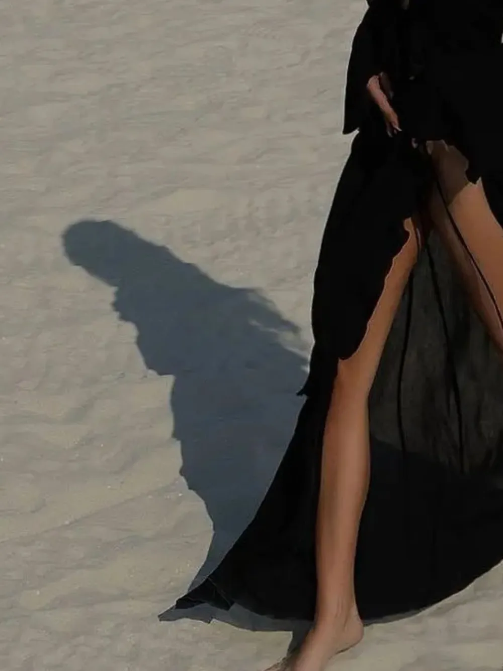 Ruffled Long Sleeve Cover-Up Dress, image 5