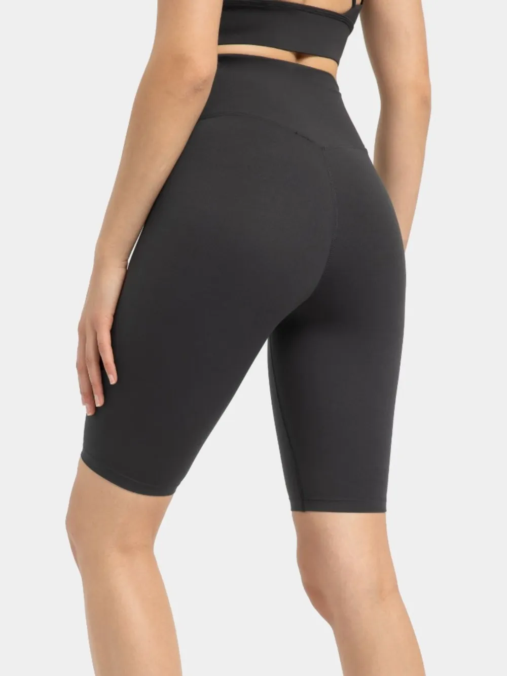 High Rise Wide Waistband Active Shorts, image 9
