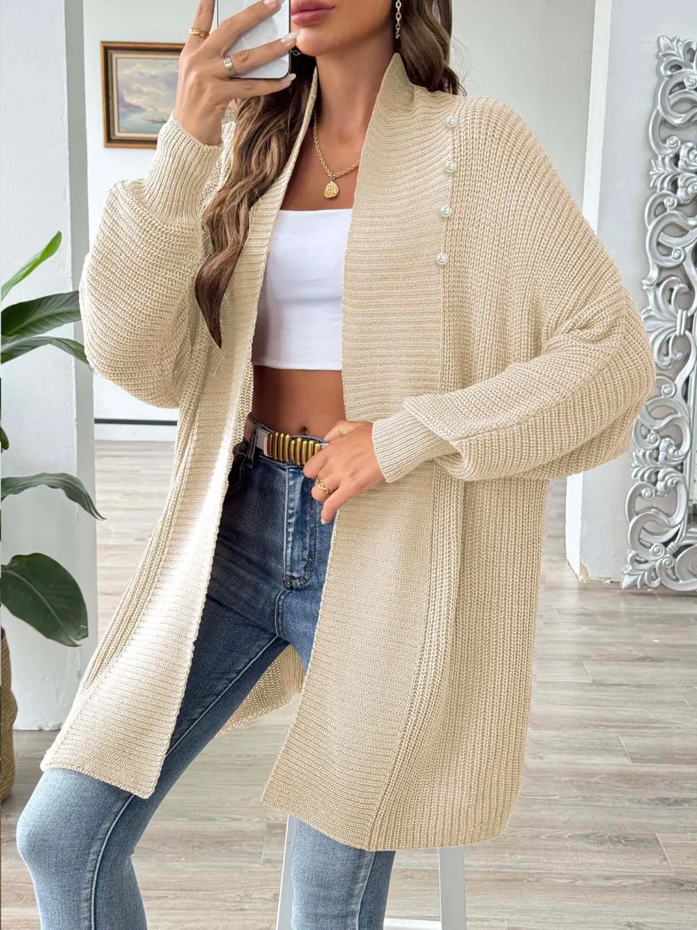 Open Front Long Sleeve Cardigan, image 9