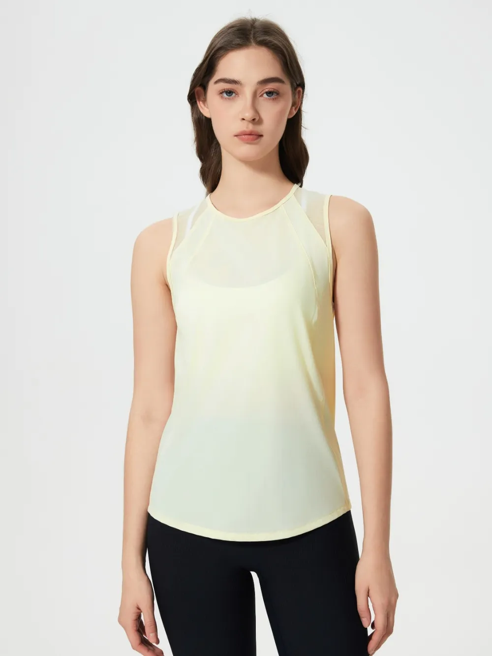 Cutout Back Round Neck Active Tank, image 9