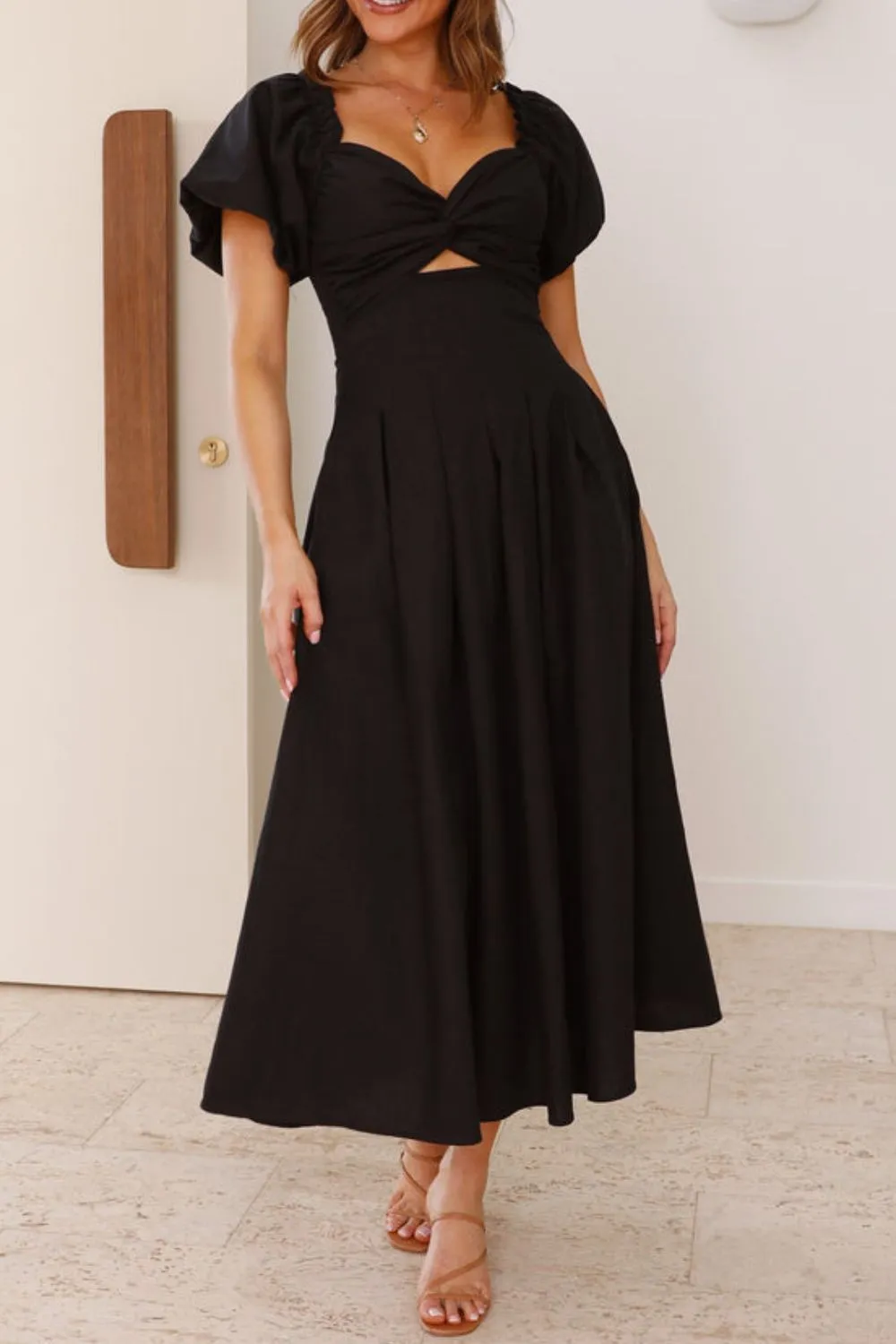 Sweetheart Neck Puff Sleeve Dress, image 16