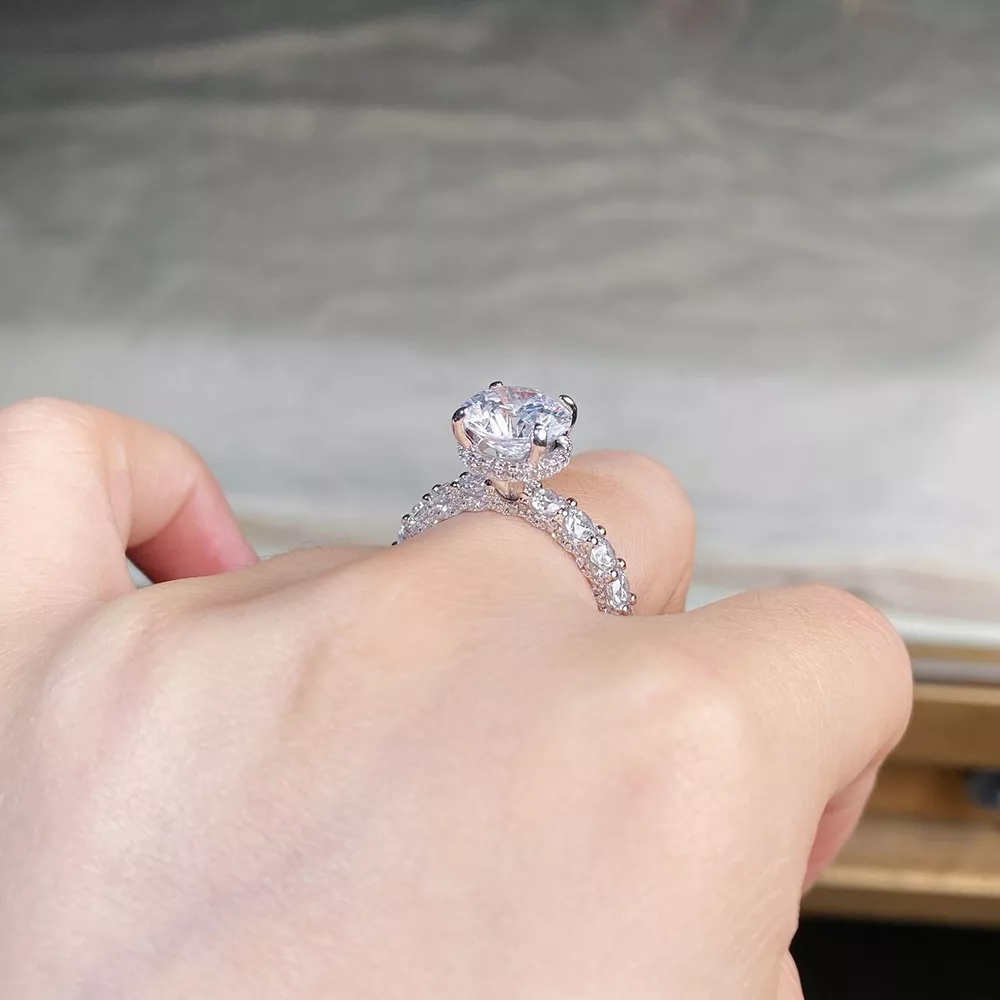 3 Carat 925 Sterling Silver Moissanite Ring, image 5