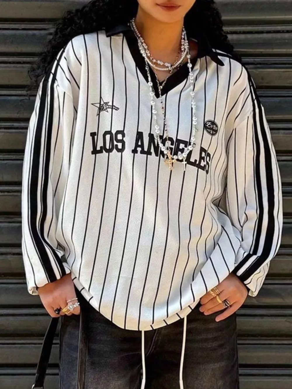 Los Angeles Striped Long Sleeve Top, image 5