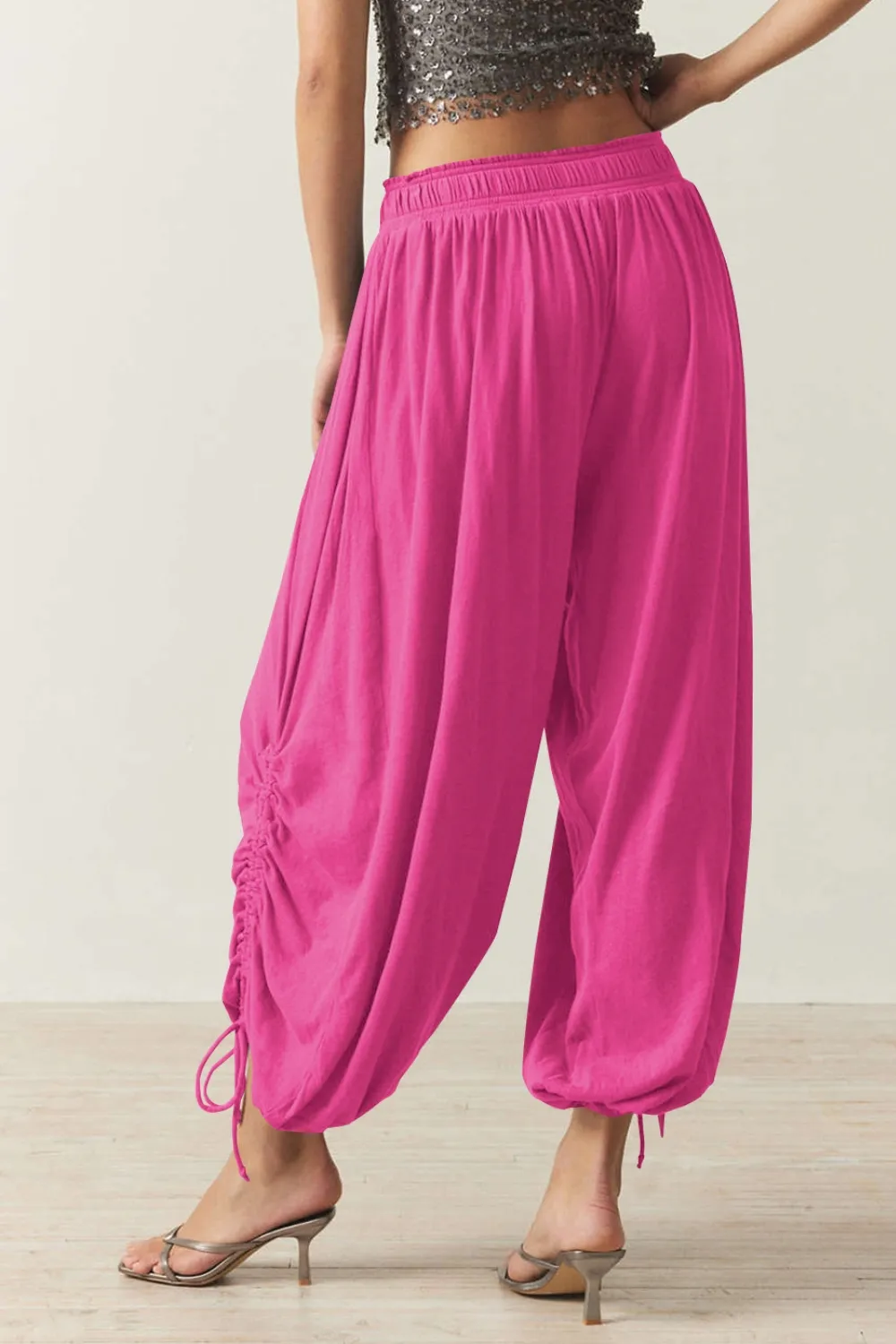 Drawstring Ruched Pants, image 6