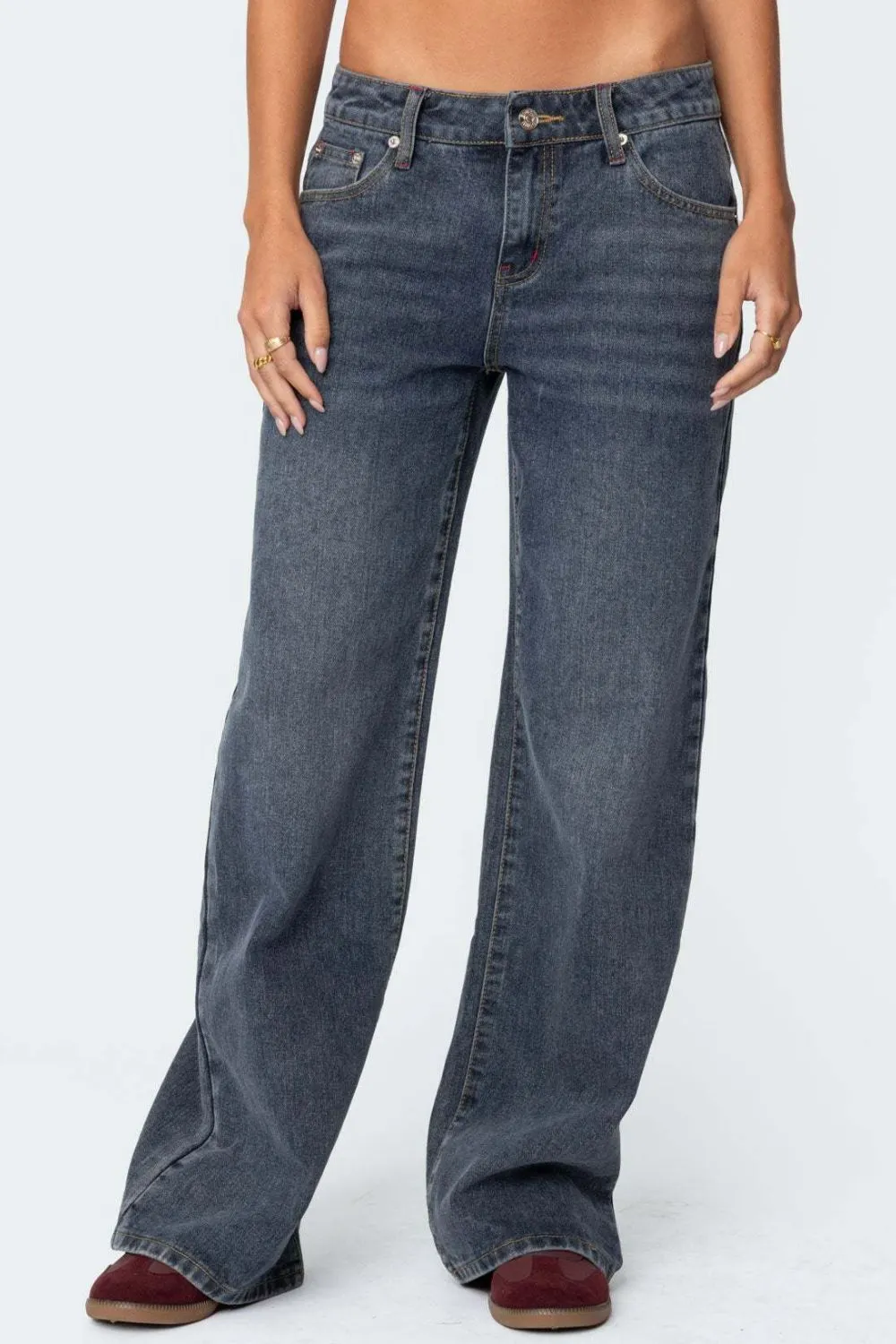 Wide Leg Jeans with Pockets, image 2