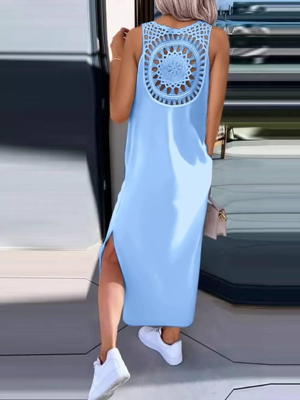 Side Slit Sleeveless Maxi Dress, image 12