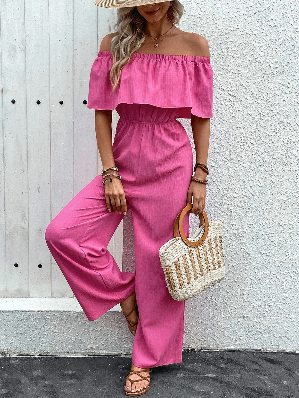 Off-Shoulder Wide Leg Jumpsuit, image 3