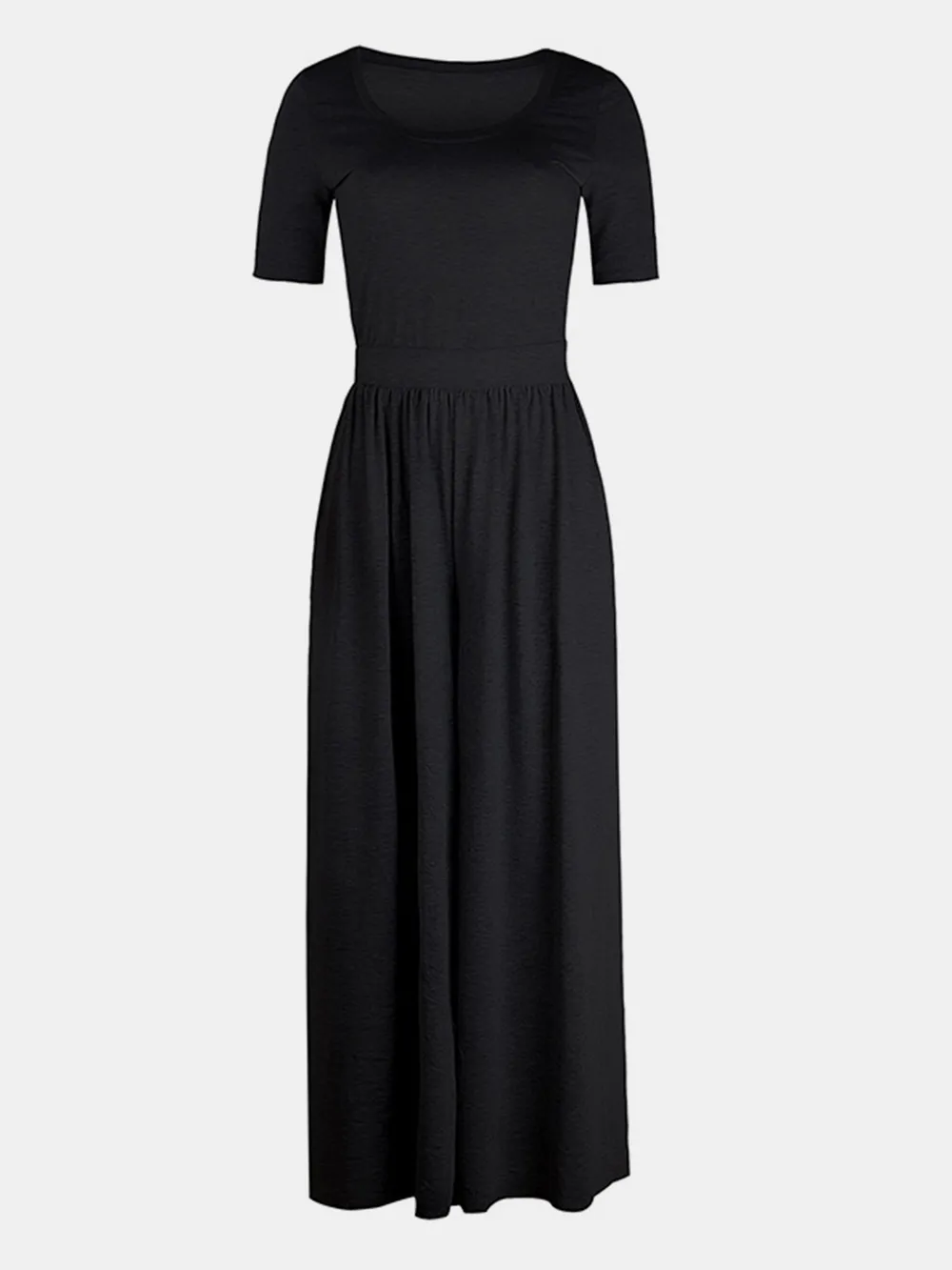 Scoop Neck Short Sleeve Jumpsuit, image 3
