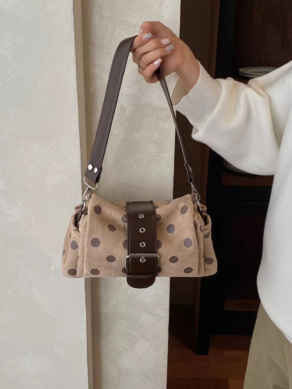 Vintage Polka Dot Shoulder Bag, image 19