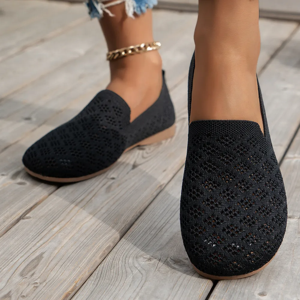 Mesh Round Toe Flat Slip-Ons, image 6