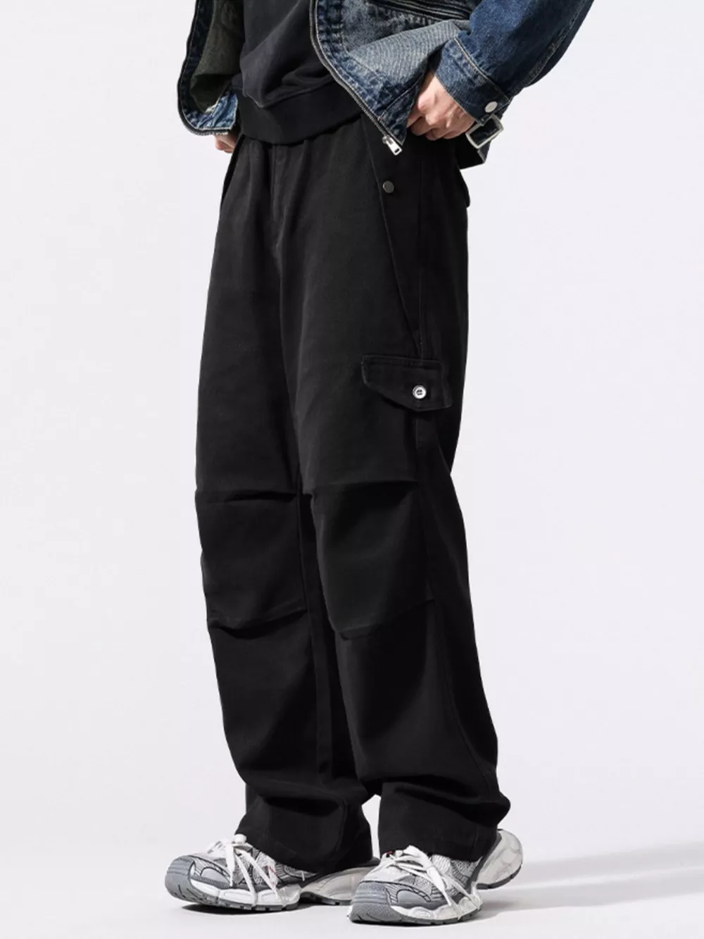 Men's Drawstring Wide Leg Pants, image 5