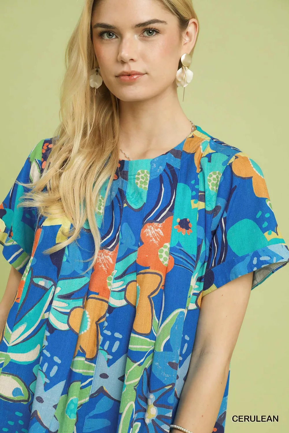 Abstract Floral Pleated Blouse, image 5