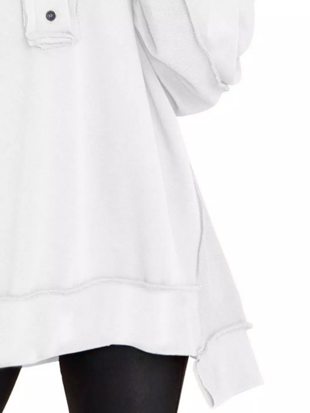 Half Snap Long Sleeve Sweatshirt, image 18