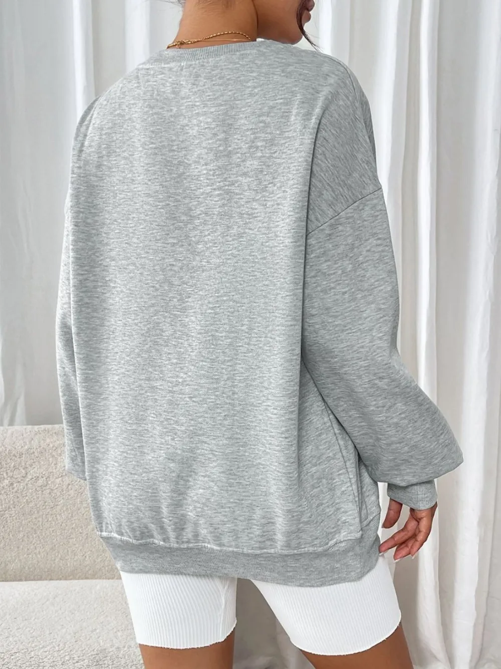Round Neck Long Sleeve Sweatshirt, image 4