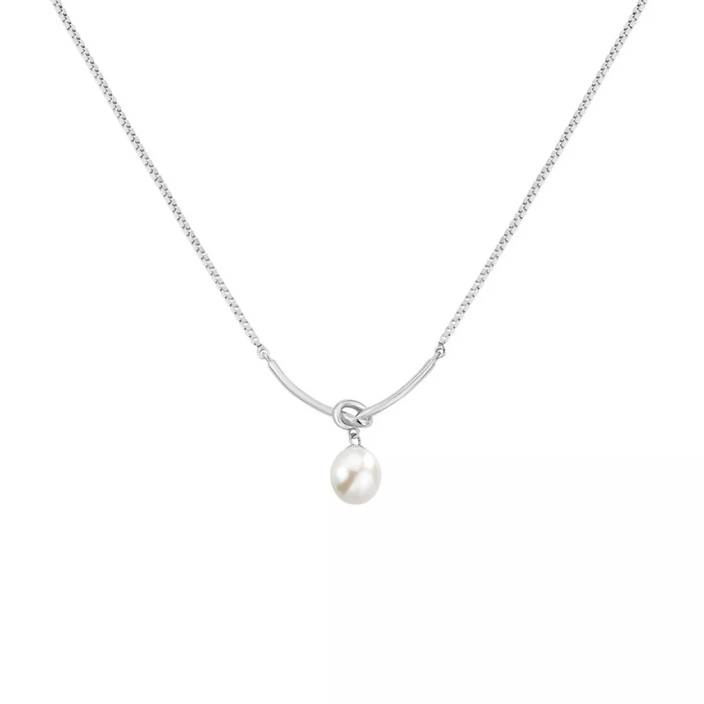 925 Sterling Silver Pearl Necklace, image 6