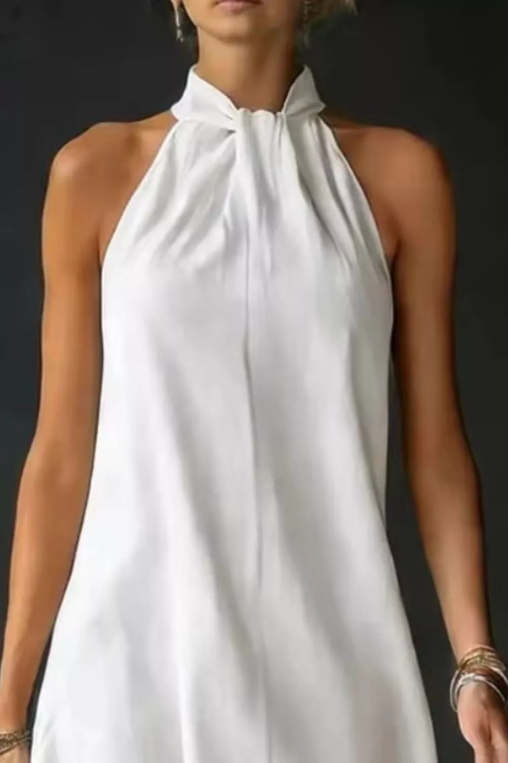 Halter Neck Sleeveless Maxi Dress, image 8