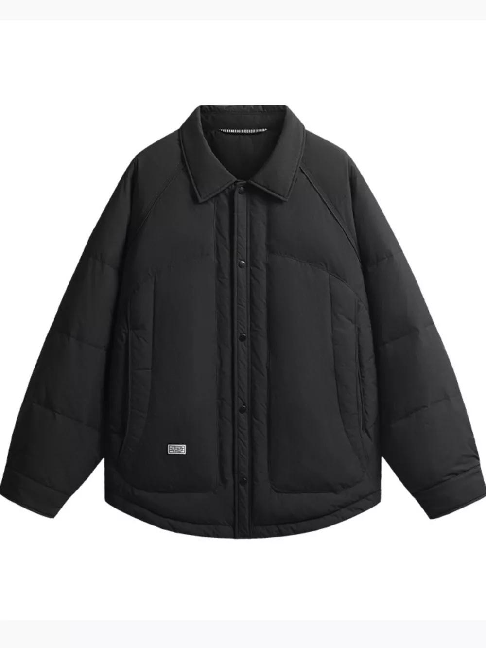 Men’s Plus Size Lightweight Padded Snap-Down Jacket, image 3