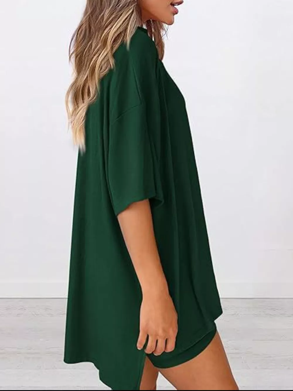 Full Size Half Sleeve T-Shirt and Shorts Set Plus Size, image 10