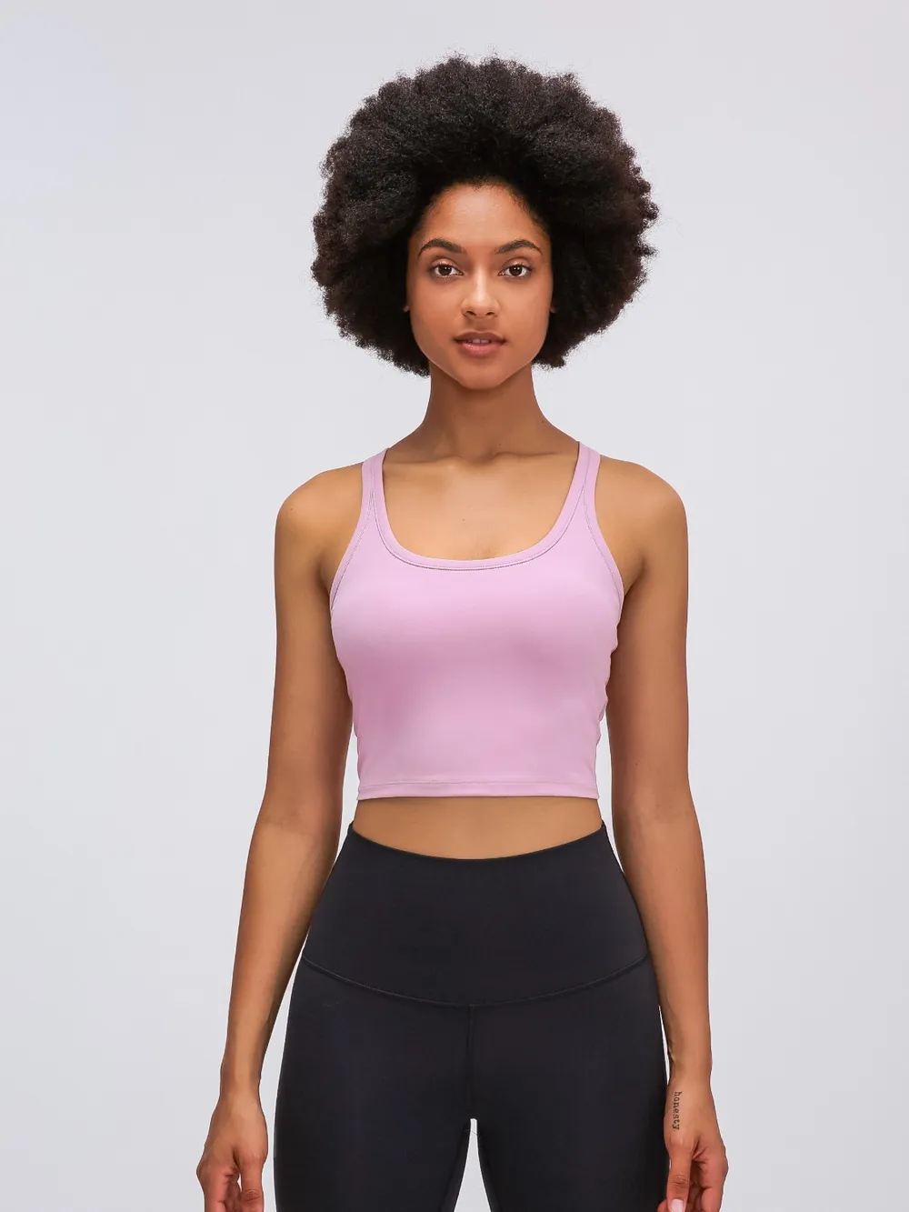 Scoop Neck Active Tank with Detachable Chest Pads, image 11