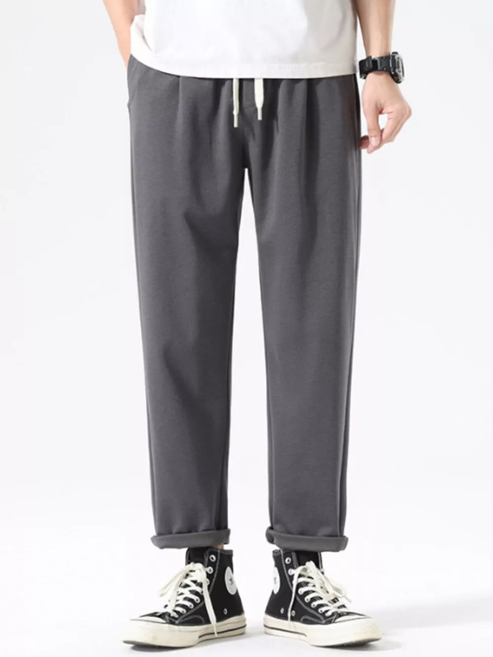 Men's Plus Size Casual Drawstring Pants, image 4