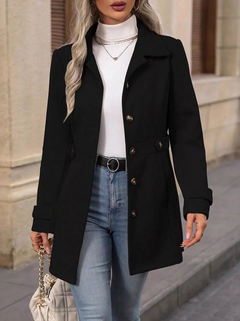 Button Up Long Sleeve Coat, image 9