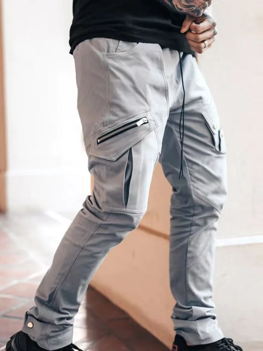 Men's Plus Size Pants with Cargo Pockets, image 4
