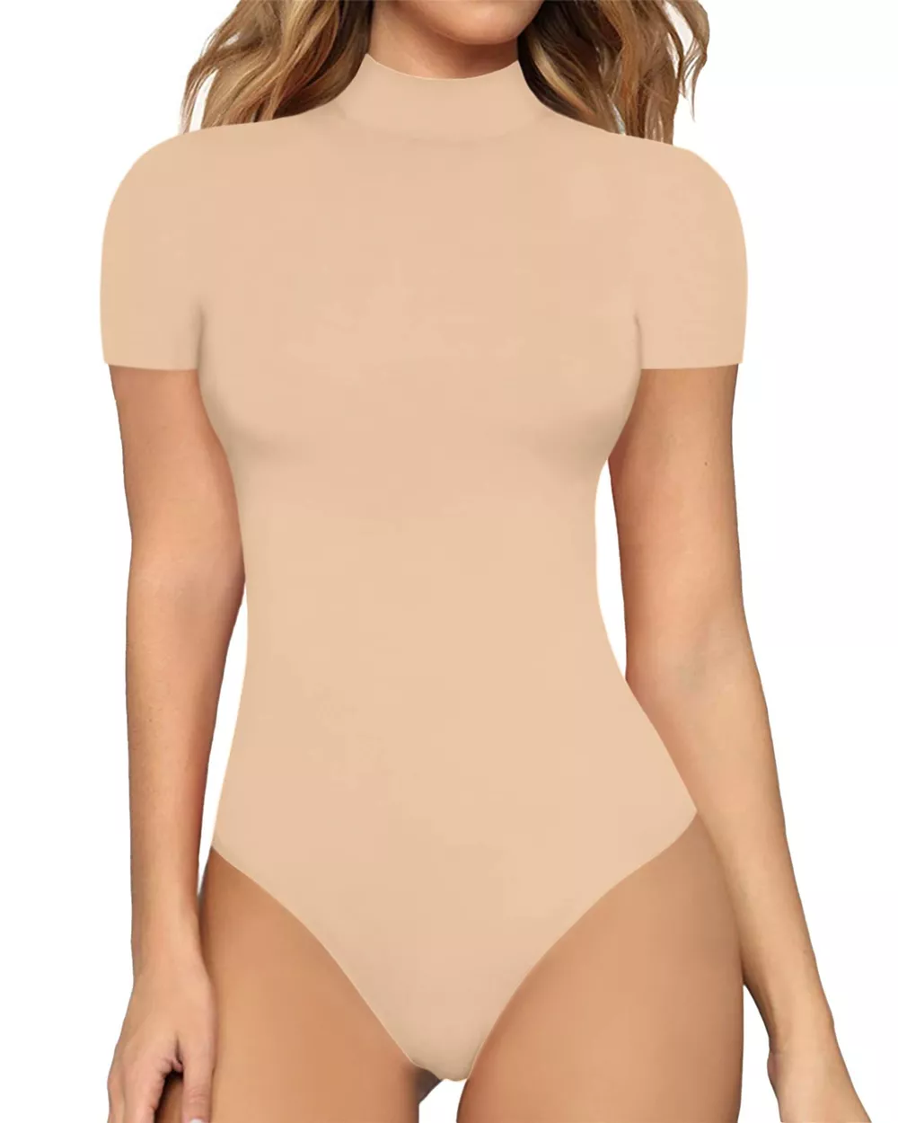 Mock Neck Short Sleeve Bodysuit, image 16