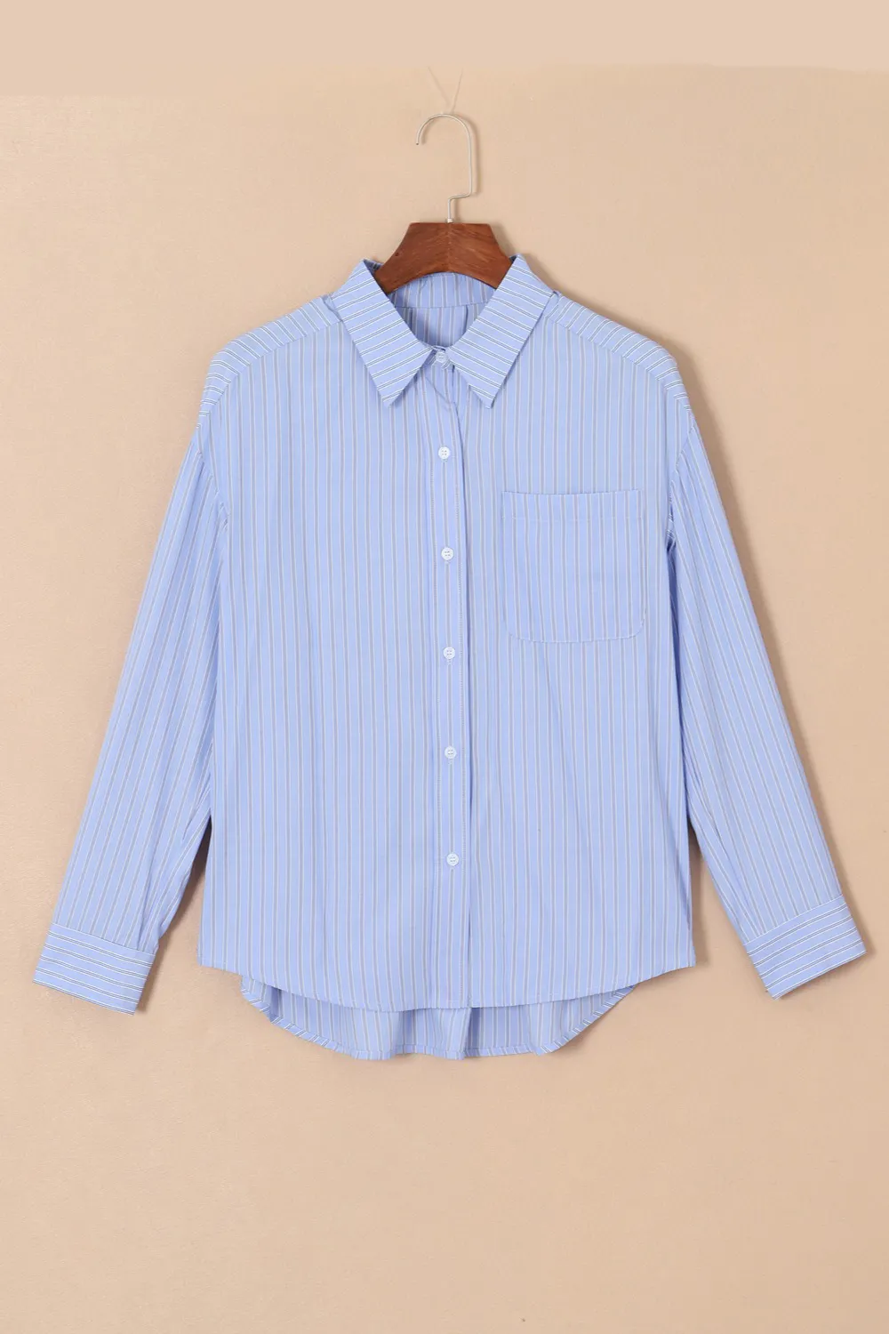 Striped Button Up Long Sleeve Shirt, image 11