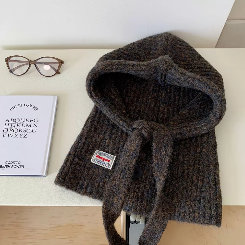 Knitted Winter Scarf Hat, image 5
