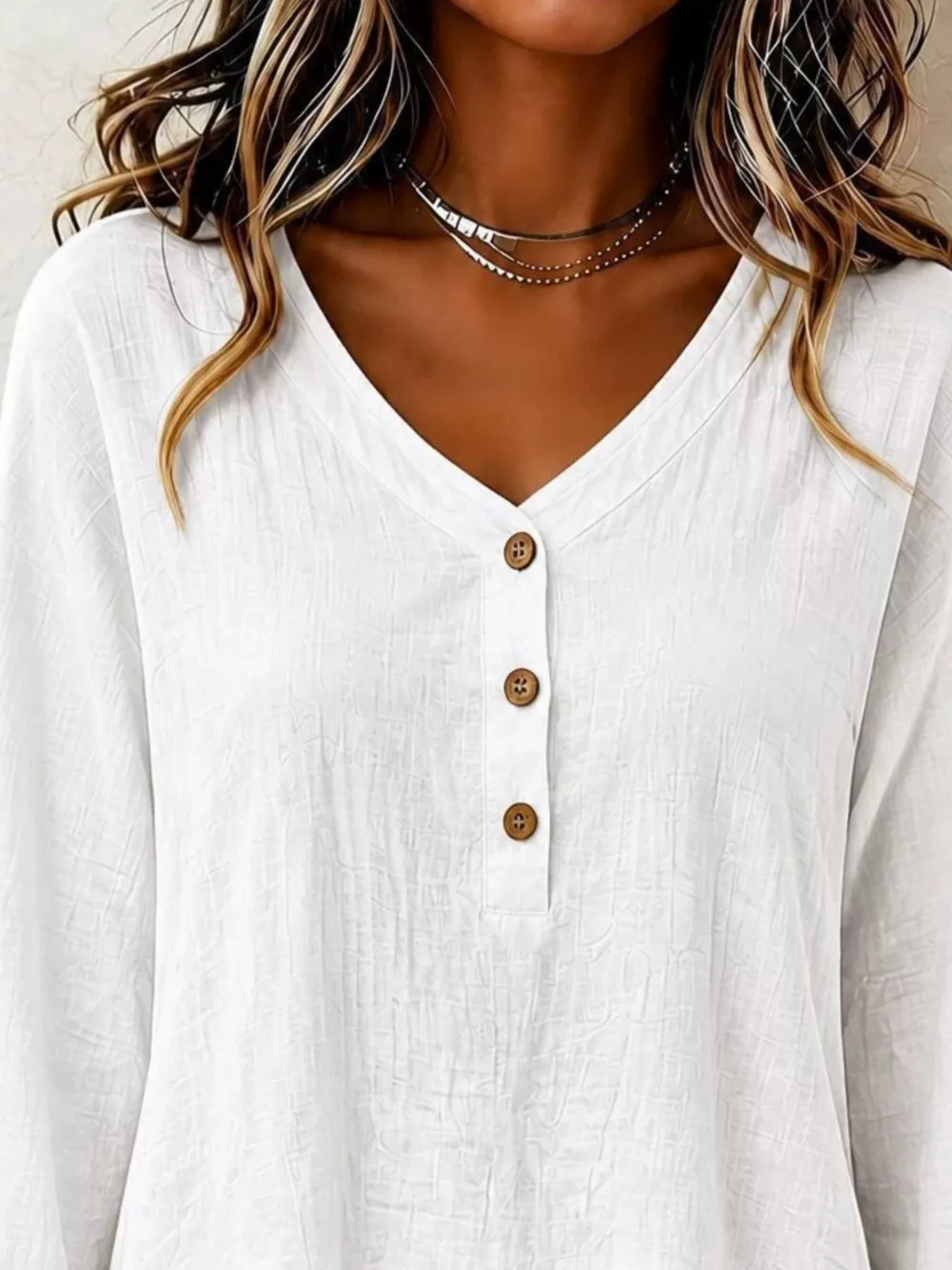 Ruffled Hem Long Sleeve Blouse, image 5