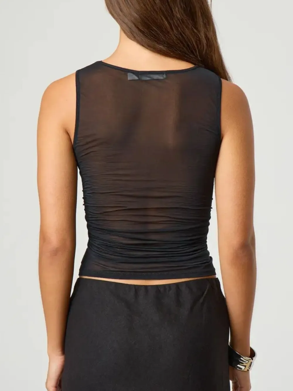 Ruched Round Neck Tank, image 2