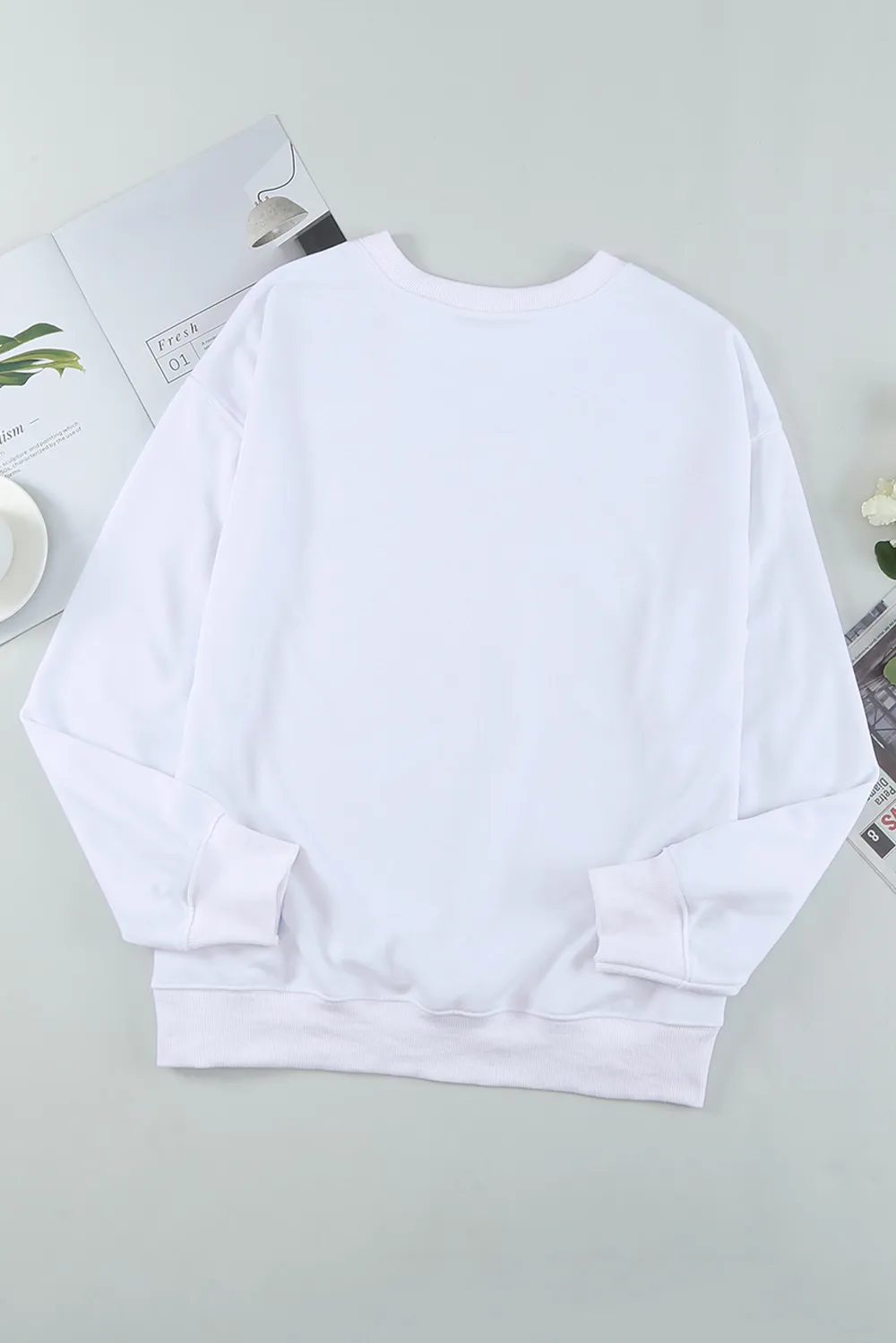 Leopard Round Neck Long Sleeve Sweatshirt, image 2