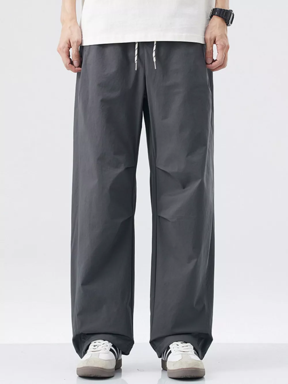 Men's Loose Fit Drawstring Cargo Pants, image 3