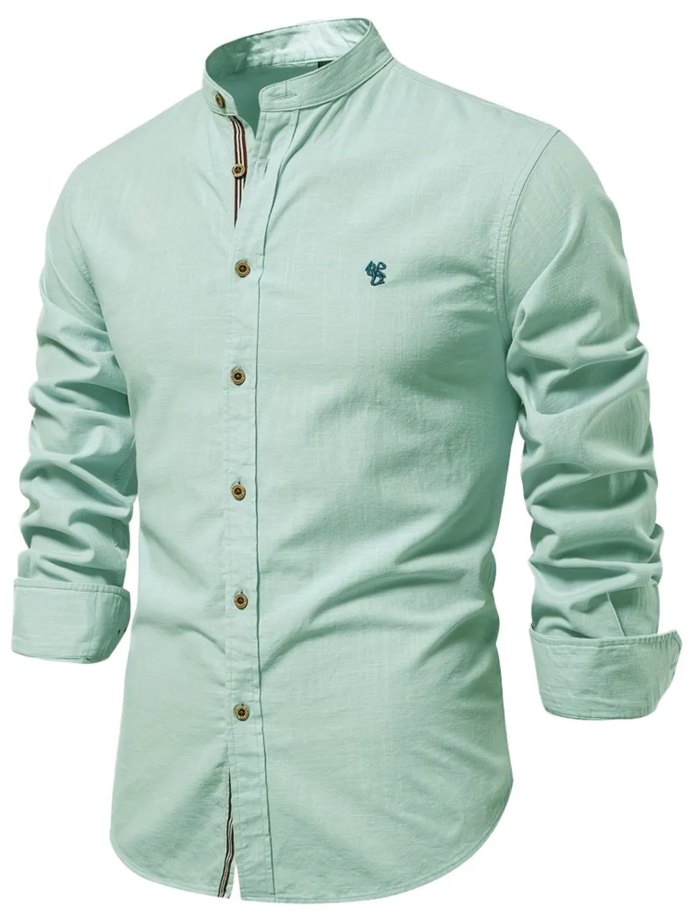 Men's Full Size Button Down Embroidered Shirt Plus Size, image 4