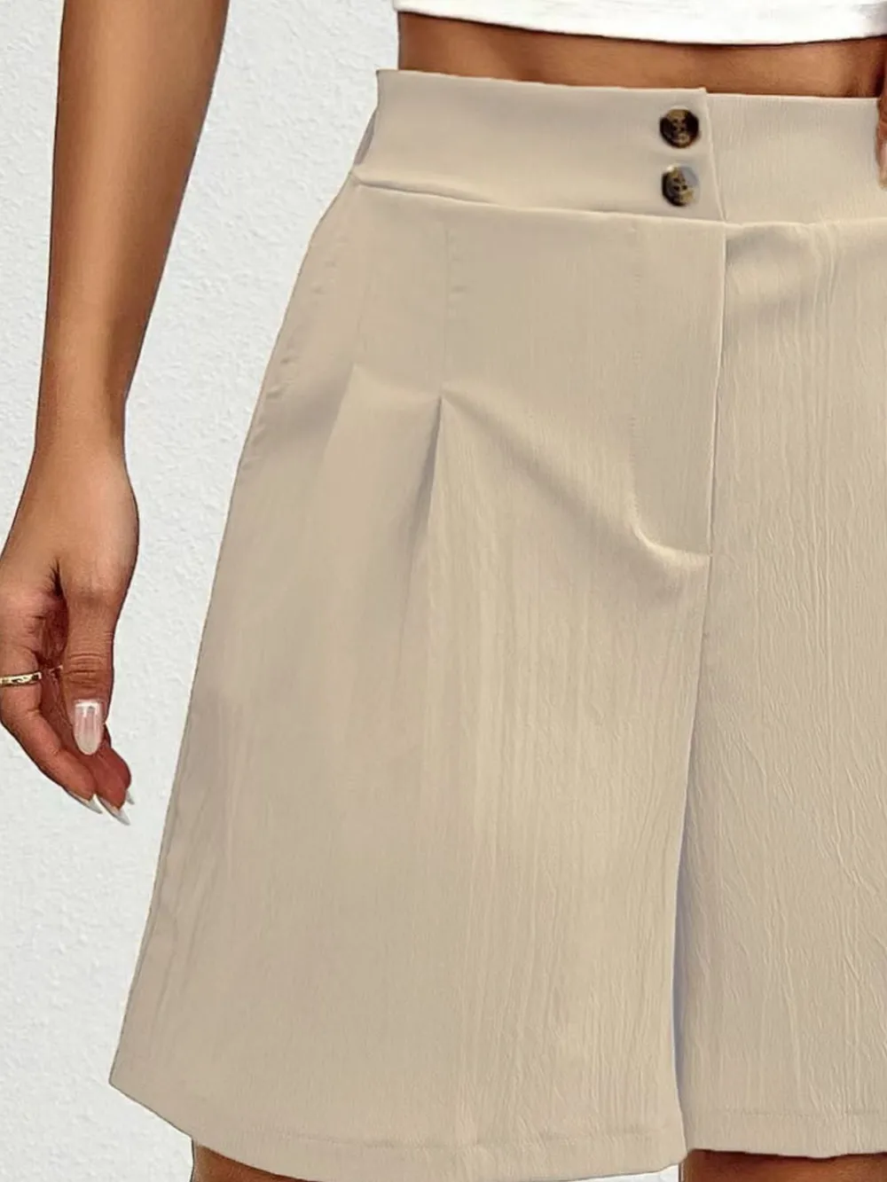 High-Waisted Pleated Shorts, image 23