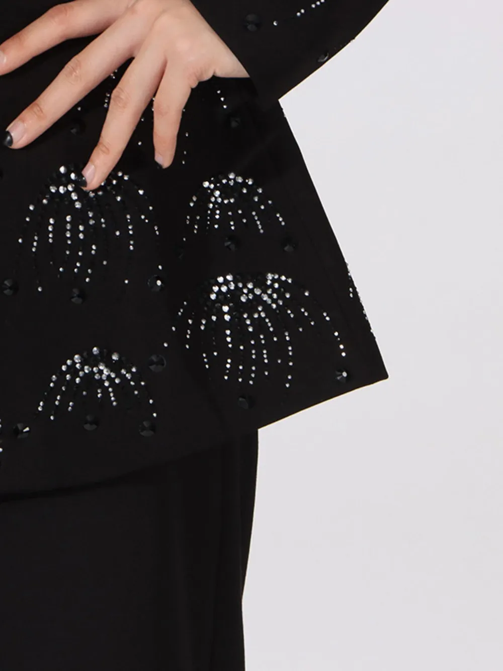 Rhinestone Button Down Long Sleeve Blazer, image 10