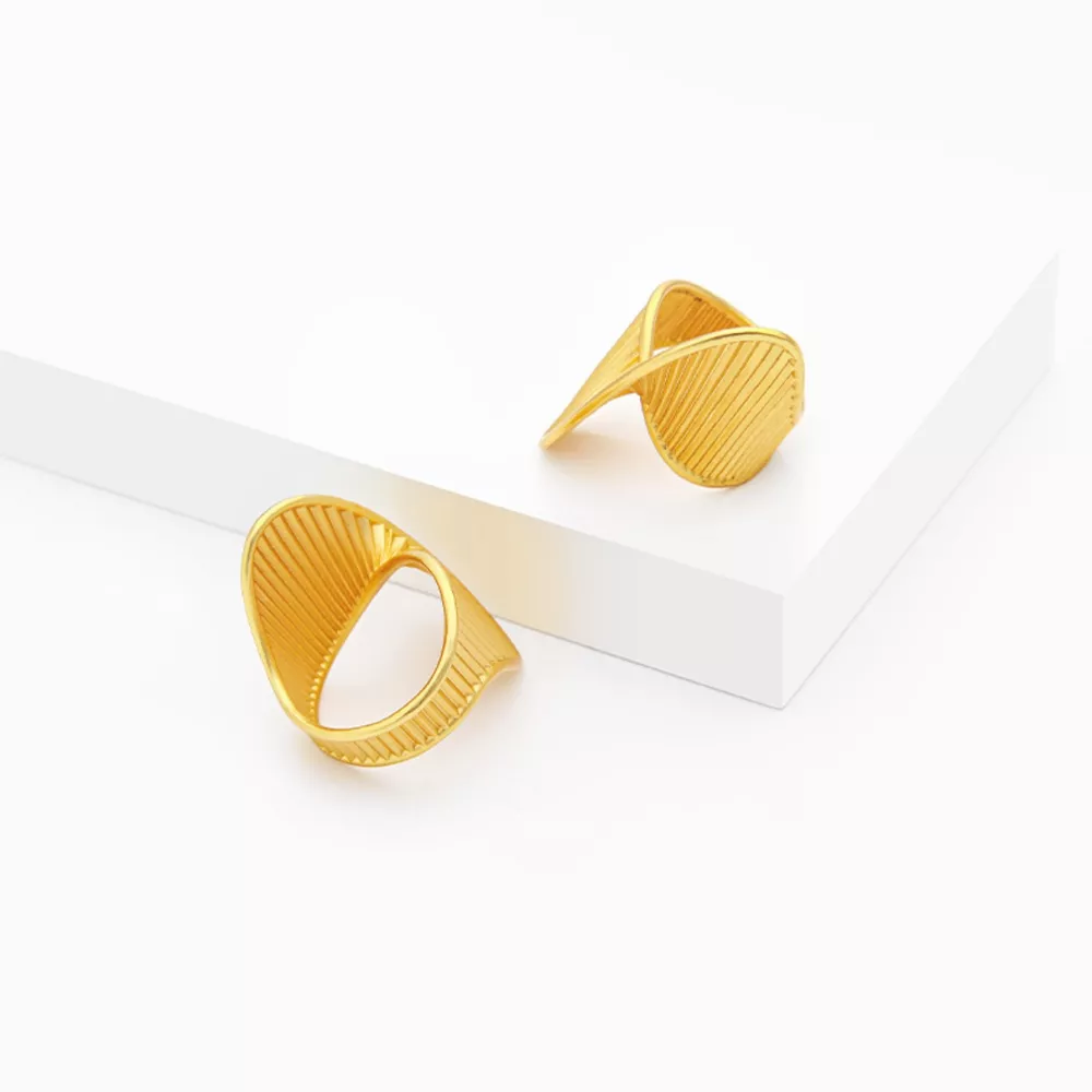 Irregular Twisted Texture Ring, image 4
